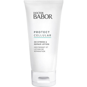 Doctor Babor Protect Cellular De-Stress & Repair Lotion for ansikt og kropp med utvalgte aktive ingredienser reduserer ubehagelige følelser av spenning, irritasjon og varme betydelig – den avkjøles, absorberes raskt og støtter regenerering av huden.