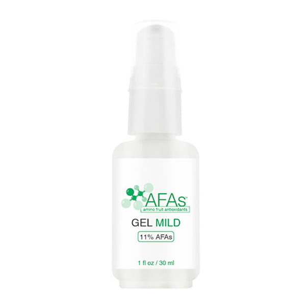 AFAs Graduated Treatments Gel Mild  er en skånsom peeling for forbedret pigmentering og generell tone og tekstur og kollagenstøtte – bra for de fleste hudtyper.