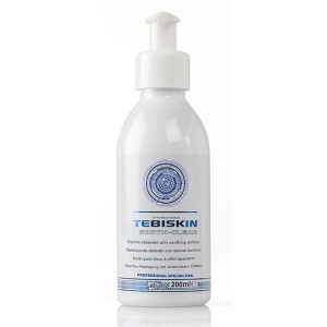 Tebiskin Sooth-Clean Cleanser er et delikat vaskemiddel med en spesifikk beroligende og mykgjørende virkning, indisert for å rense sensitiv og hyperreaktiv hud, inkludert hud med Couperose.