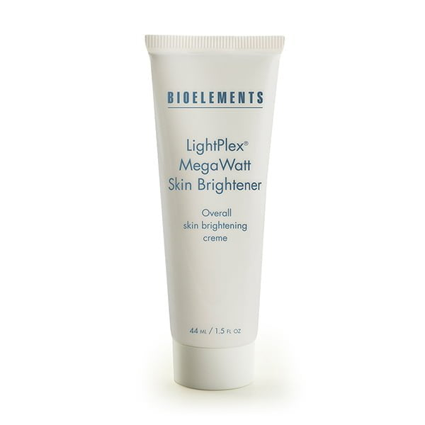 Bioelements Lightening + Brightening LightPlex MegaWatt Skin Brightener's fuktighetsgivende formel lysner uregelmessig misfarging, hyperpigmentering og UV-skade. Den hjelper til med å forhindre hudskadelige effekter av UV-stråling, slik at huden ser lysere ut. Dermatolog og klinisk testet for å være ikke-irriterende.