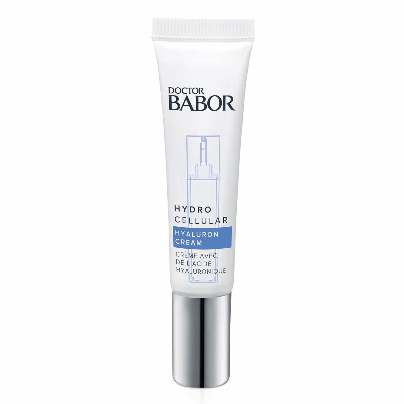 Doctor Babor Hydro Cellular Hyaluron Cream er en lett, behagelig, 24-timers fuktighetskrem som gir øyeblikkelig, kontinuerlig fuktighet og gir uttørket hud som viser de første tegnene på tørrhetslinjer et friskt, silkemykt utseende og skaper en rosenrød hudfarge.