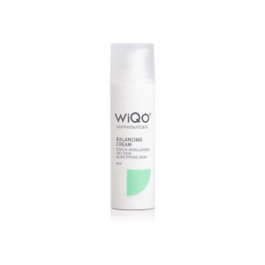 WiQo Balancing Cream, WiQo talgregulerende balanserende ansiktskrem, er indisert for kosmetisk behandling av fet hud med akne-tendens, med overflødig talg, hudormer og utvidede porer.