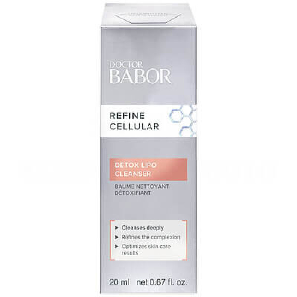 Doctor Babor Refine Cellular Detox Lipo Cleanser er en dyprengjørende og mykgjørende balm for alle hudtyper. Formulaen smelter i kontakt med huden og en varmende effekt oppstår når den påføres.