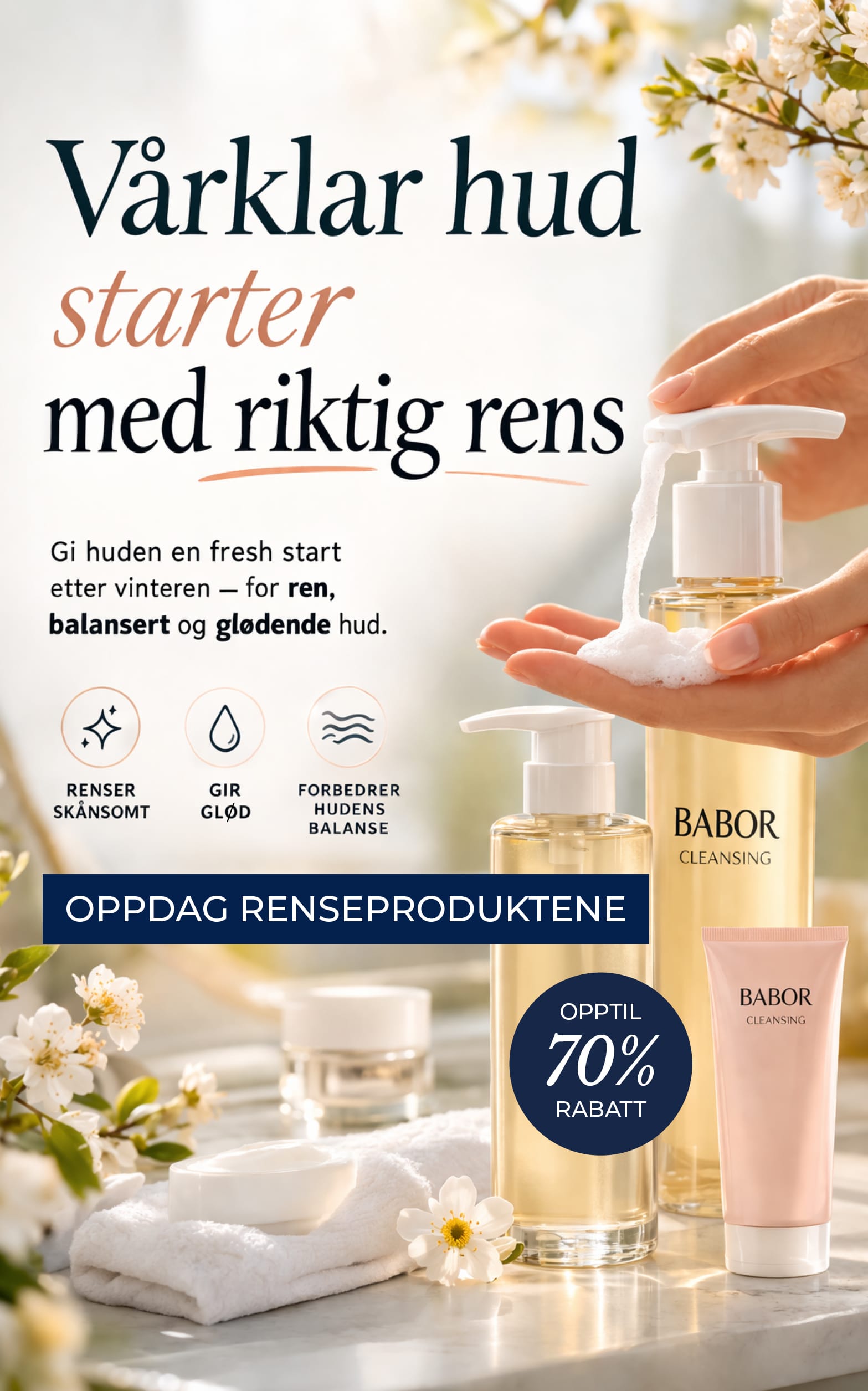 Vårklar hud starter med riktig rens