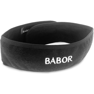 Babor hårbånd i sort frotté med justerbar borrelås